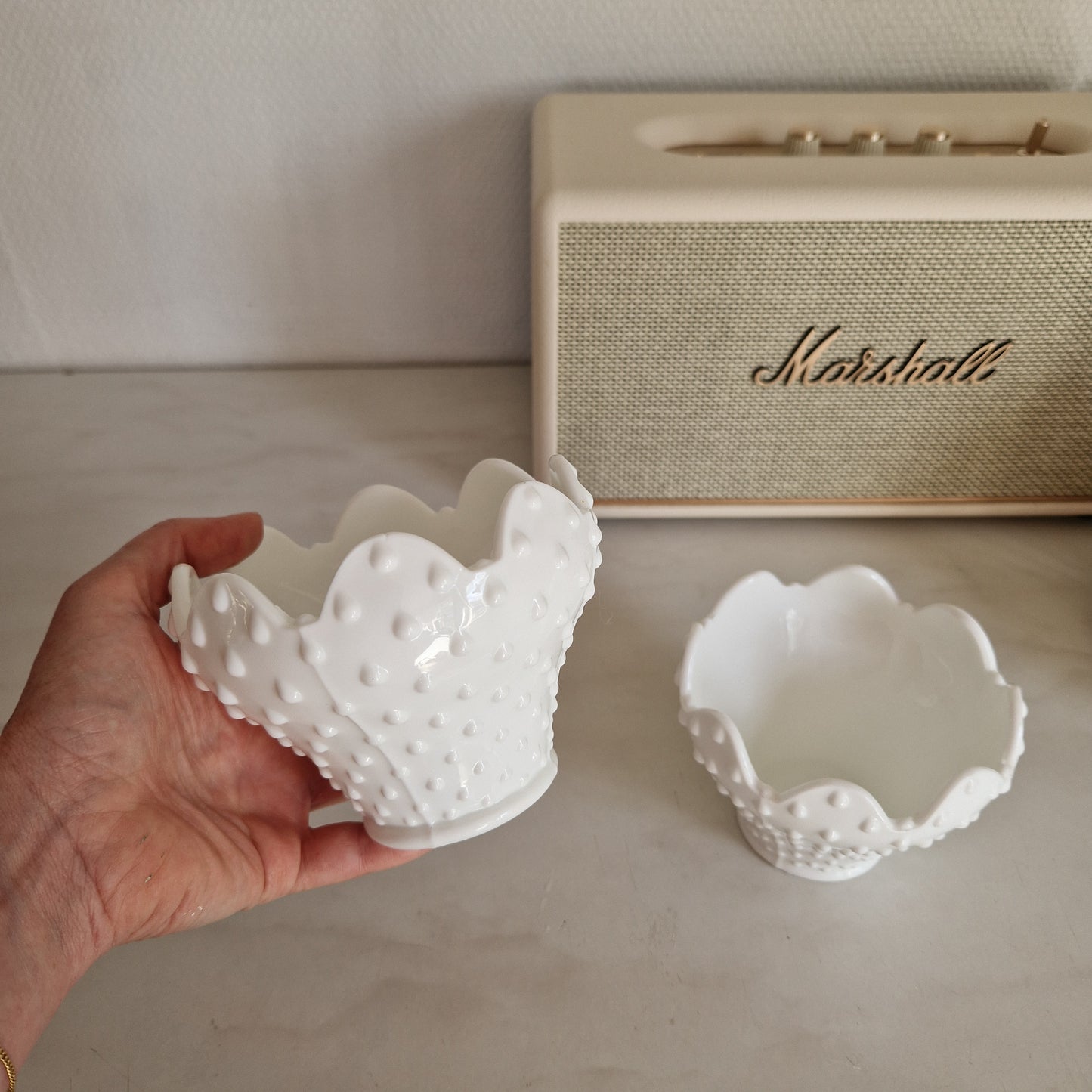 Opaline glass bowl