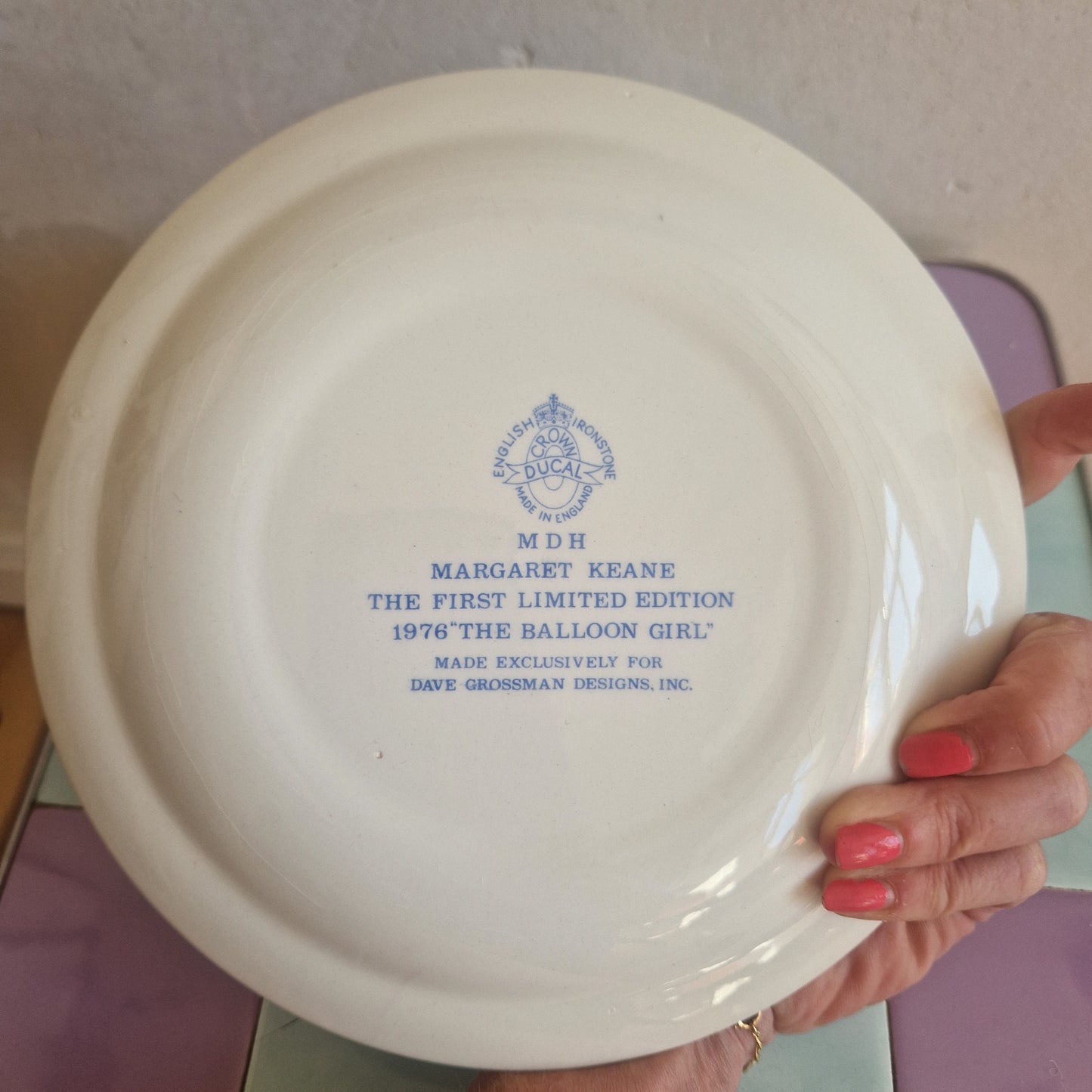 "The Ballon Girl" plate