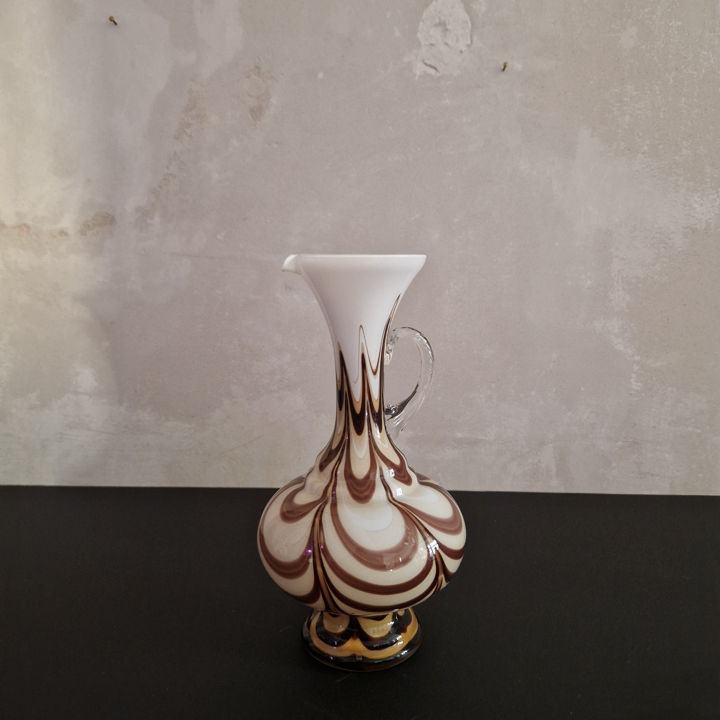 Glass vase with handle by Carlo Moretti, 1960