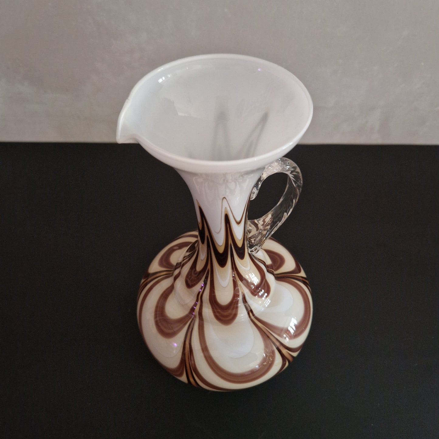 Glass vase with handle by Carlo Moretti, 1960