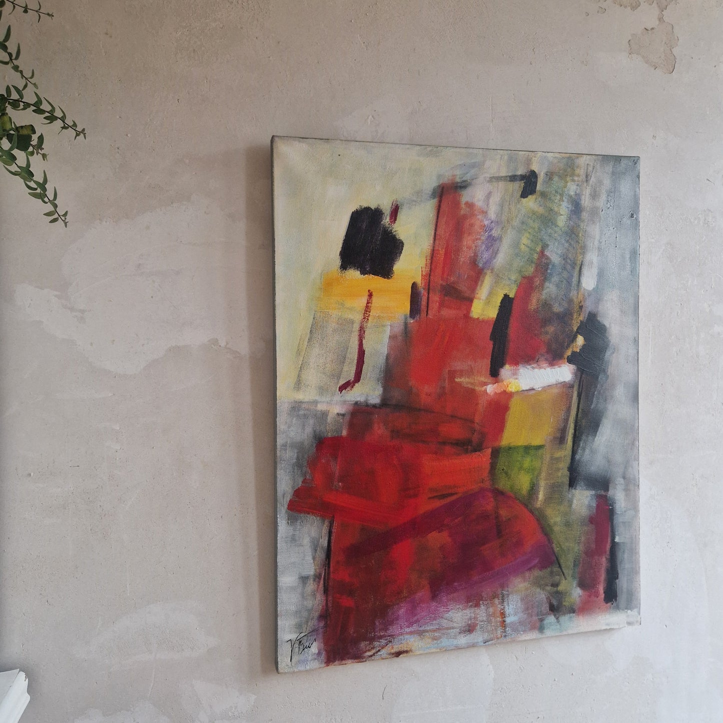 Handpainted canvas picture by Frau Beer