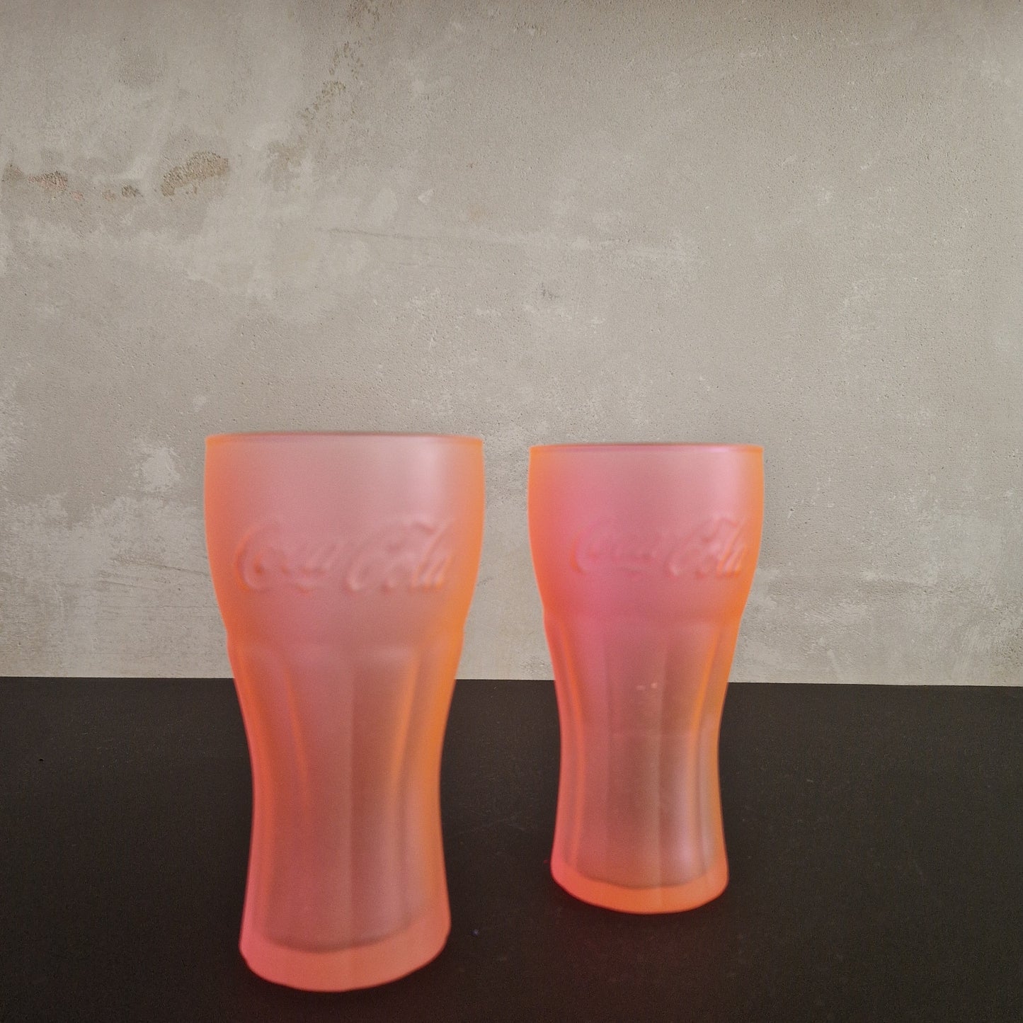 Pink Coca Cola glasses
