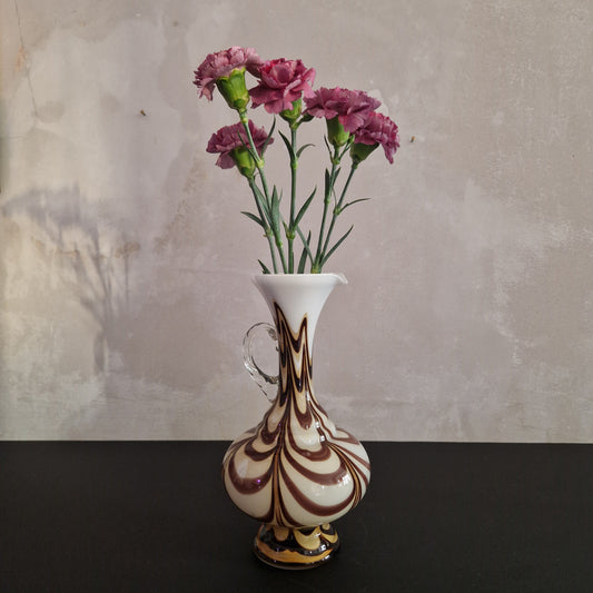 Glass vase with handle by Carlo Moretti, 1960