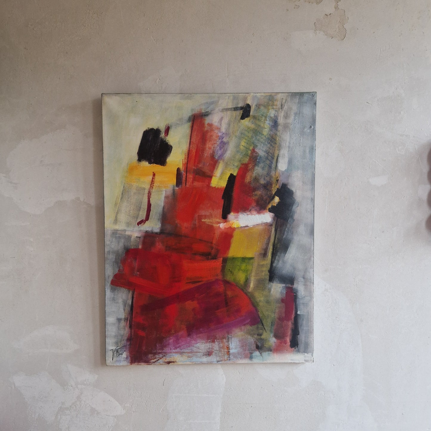 Handpainted canvas picture by Frau Beer
