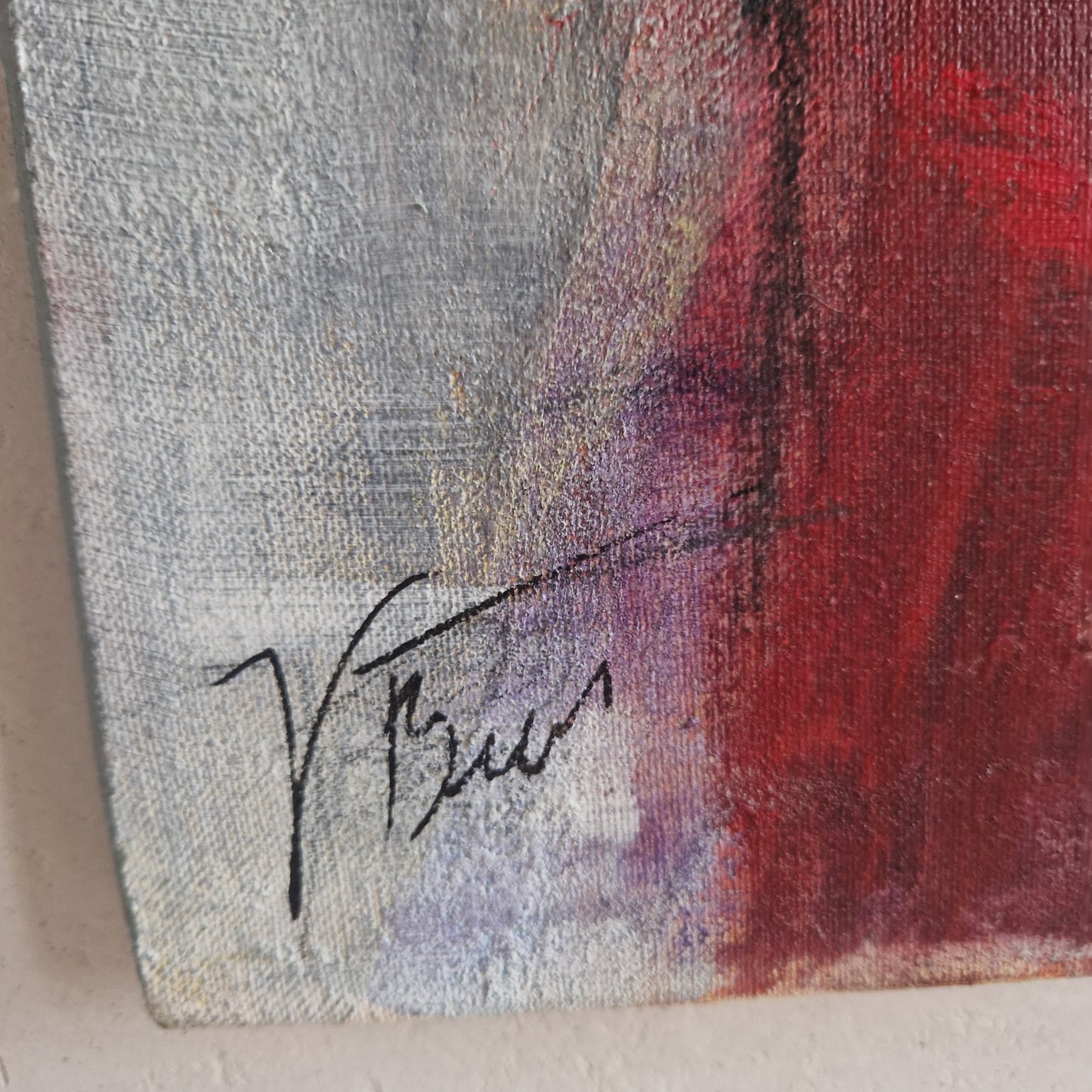 Handpainted canvas picture by Frau Beer