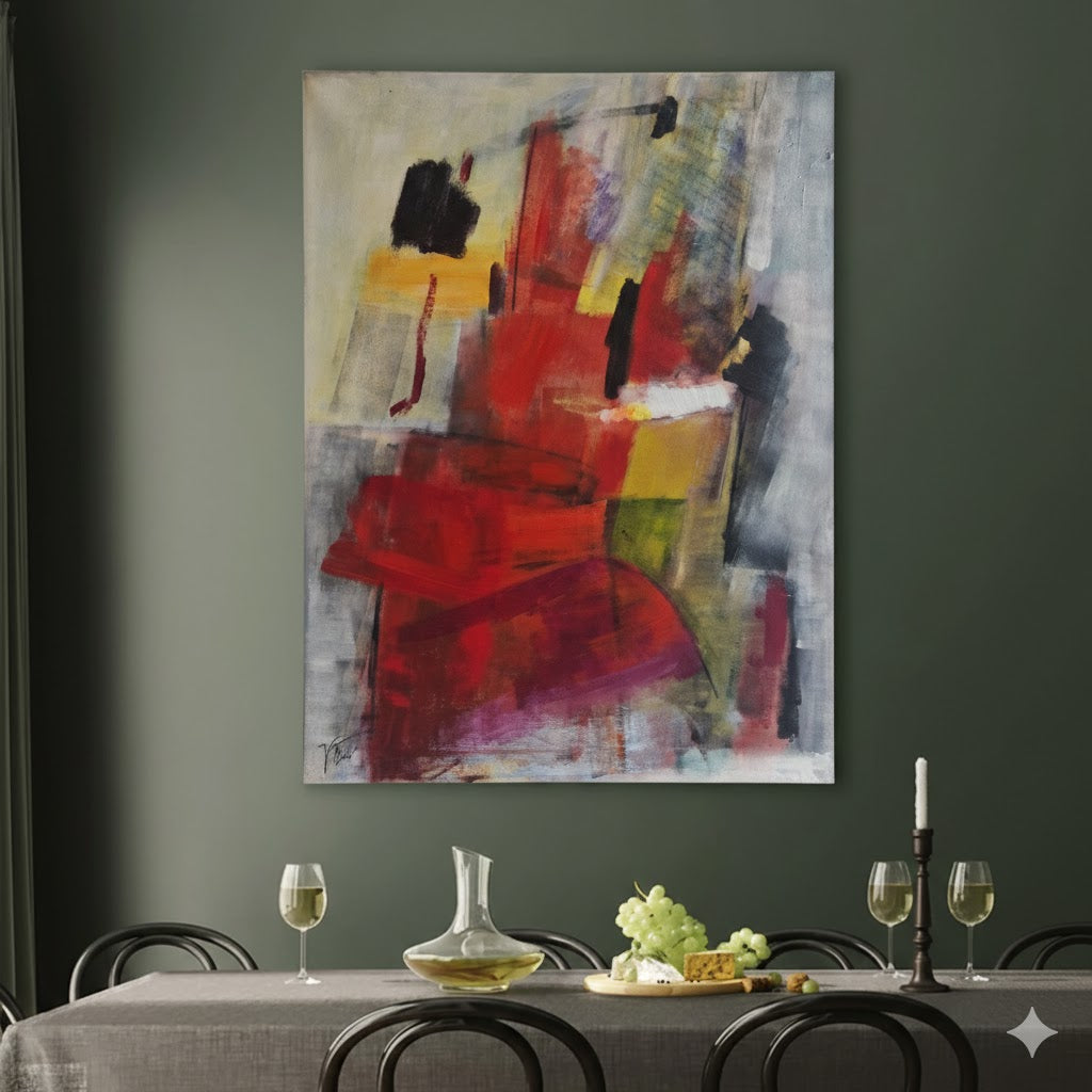 Handpainted canvas picture by Frau Beer